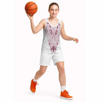 Queensland Maori Rugby Nga Hau e Wha Basketball Jersey White Motif - Polynesian Pride