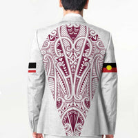 Queensland Maori Rugby Nga Hau e Wha Blazer White Motif - Polynesian Pride