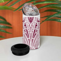 Queensland Maori Rugby Nga Hau e Wha 4 in 1 Can Cooler Tumbler White Motif