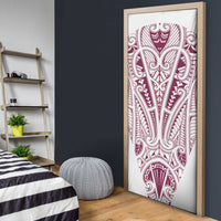 Queensland Maori Rugby Nga Hau e Wha Door Cover White Motif LT9 - Polynesian Pride