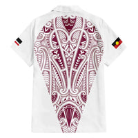 Queensland Maori Rugby Nga Hau e Wha Family Matching Short Sleeve Bodycon Dress and Hawaiian Shirt White Motif