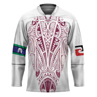 Queensland Maori Rugby Nga Hau e Wha Hockey Jersey White Motif - Polynesian Pride