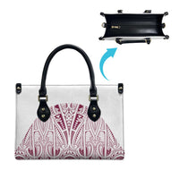 Queensland Maori Rugby Nga Hau e Wha Leather Bag White Motif LT9 - Polynesian Pride