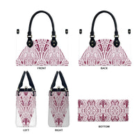 Queensland Maori Rugby Nga Hau e Wha Leather Bag White Motif LT9 - Polynesian Pride