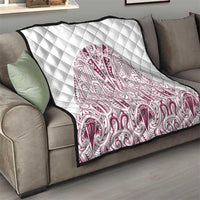 Queensland Maori Rugby Nga Hau e Wha Quilt White Motif