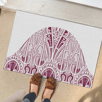 Queensland Maori Rugby Nga Hau e Wha Rubber Doormat White Motif