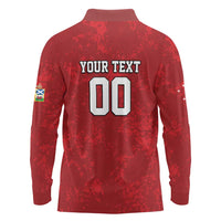 Custom British Lions-AUNZ Long Sleeve Polo Shirt Australia-New Zealand Indigenous Motif LT9 - Polynesian Pride