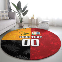 Custom British Lions-AUNZ Round Carpet Australia-New Zealand Indigenous Motif