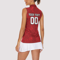 Custom British Lions-AUNZ Women Sleeveless Polo Shirt Australia-New Zealand Indigenous Motif