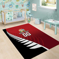 Custom British Lions New Zealand Area Rug Half Black Fern LT9 - Polynesian Pride