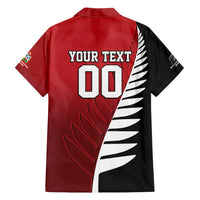 Custom British Lions New Zealand Family Matching Off Shoulder Short Dress and Hawaiian Shirt Half Black Fern