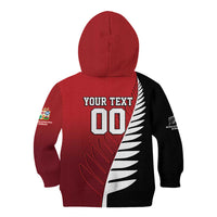 Custom British Lions New Zealand Kid Hoodie Half Black Fern