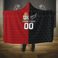 Custom British Lions New Zealand Hooded Blanket Sporty Style LT9 - Polynesian Pride