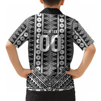 Fiji Custom Rugby National Heritage Hawaiian Shirt Black Traditional Masi Inspired LT9 - Polynesian Pride