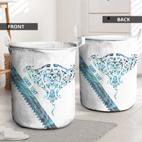 Kahui Whetu Paua shell Kowhaiwhai Taniko Personalised Laundry Basket Manta Ray Shark-Turtle Maori Tribal Style