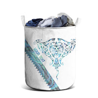 Kahui Whetu Paua shell Kowhaiwhai Taniko Personalised Laundry Basket Manta Ray Shark-Turtle Maori Tribal Style
