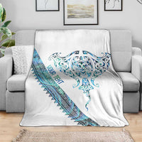 Kahui Whetu Paua shell Kowhaiwhai Taniko Personalised Blanket Manta Ray Shark-Turtle Maori Tribal Style LT9 - Polynesian Pride