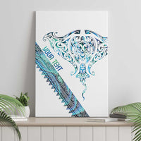 Kahui Whetu Paua shell Kowhaiwhai Taniko Personalised Canvas Wall Art Manta Ray Shark-Turtle Maori Tribal Style