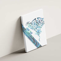 Kahui Whetu Paua shell Kowhaiwhai Taniko Personalised Canvas Wall Art Manta Ray Shark-Turtle Maori Tribal Style