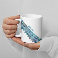 Kahui Whetu Paua shell Kowhaiwhai Taniko Personalised Ceramic Mug Manta Ray Shark-Turtle Maori Tribal Style LT9 - Polynesian Pride