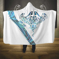 Kahui Whetu Paua shell Kowhaiwhai Taniko Personalised Hooded Blanket Manta Ray Shark-Turtle Maori Tribal Style