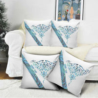 Kahui Whetu Paua shell Kowhaiwhai Taniko Personalised Pillow Cover Manta Ray Shark-Turtle Maori Tribal Style
