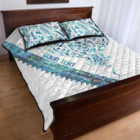 Kahui Whetu Paua shell Kowhaiwhai Taniko Personalised Quilt Bed Set Manta Ray Shark-Turtle Maori Tribal Style