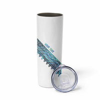 Kahui Whetu Paua shell Kowhaiwhai Taniko Personalised Skinny Tumbler Manta Ray Shark-Turtle Maori Tribal Style