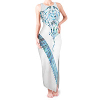 Kahui Whetu Paua shell Kowhaiwhai Taniko Personalised Tank Maxi Dress Manta Ray Shark-Turtle Maori Tribal Style
