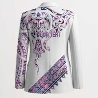 Mawhero Paua shell Kowhaiwhai Taniko Personalised Blazer Manta Ray Shark-Turtle Maori Tribal Style LT9 - Polynesian Pride