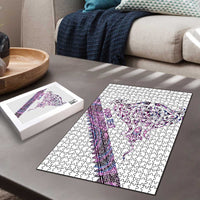 Mawhero Paua shell Kowhaiwhai Taniko Personalised Puzzle Manta Ray Shark-Turtle Maori Tribal Style