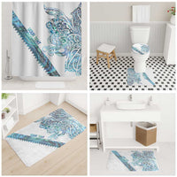Kahui Whetu Paua shell Kowhaiwhai Taniko Personalised Bathroom Set Taniwha Maori Tribal Style LT9 - Polynesian Pride