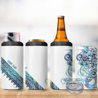 Kahui Whetu Paua shell Kowhaiwhai Taniko Personalised 4 in 1 Can Cooler Tumbler Taniwha Maori Tribal Style