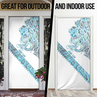 Kahui Whetu Paua shell Kowhaiwhai Taniko Personalised Door Cover Taniwha Maori Tribal Style