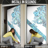 Kahui Whetu Paua shell Kowhaiwhai Taniko Personalised Door Cover Taniwha Maori Tribal Style
