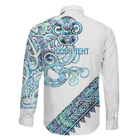 Kahui Whetu Paua shell Kowhaiwhai Taniko Personalised Family Matching Puletasi and Hawaiian Shirt Taniwha Maori Tribal Style