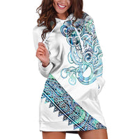 Kahui Whetu Paua shell Kowhaiwhai Taniko Personalised Hoodie Dress Taniwha Maori Tribal Style