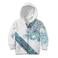 Kahui Whetu Paua shell Kowhaiwhai Taniko Personalised Kid Hoodie Taniwha Maori Tribal Style