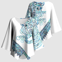 Kahui Whetu Paua shell Kowhaiwhai Taniko Personalised Kimono Sleeve Blouse Taniwha Maori Tribal Style
