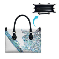 Kahui Whetu Paua shell Kowhaiwhai Taniko Personalised Leather Bag Taniwha Maori Tribal Style LT9 - Polynesian Pride