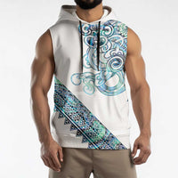 Kahui Whetu Paua shell Kowhaiwhai Taniko Personalised Sleeveless Hoodie Taniwha Maori Tribal Style