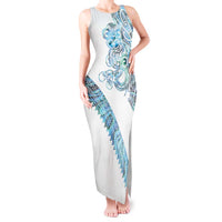Kahui Whetu Paua shell Kowhaiwhai Taniko Personalised Tank Maxi Dress Taniwha Maori Tribal Style