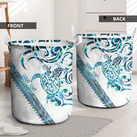 Kahui Whetu Paua shell Kowhaiwhai Taniko Personalised Laundry Basket Turtle Tattoo Maori Tribal Style