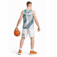 Kahui Whetu Paua shell Kowhaiwhai Taniko Personalised Basketball Jersey Turtle Tattoo Maori Tribal Style