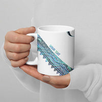 Kahui Whetu Paua shell Kowhaiwhai Taniko Personalised Ceramic Mug Turtle Tattoo Maori Tribal Style