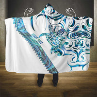 Kahui Whetu Paua shell Kowhaiwhai Taniko Personalised Hooded Blanket Turtle Tattoo Maori Tribal Style