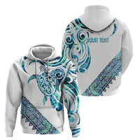 Kahui Whetu Paua shell Kowhaiwhai Taniko Personalised Hoodie Turtle Tattoo Maori Tribal Style