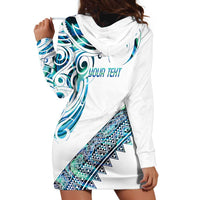 Kahui Whetu Paua shell Kowhaiwhai Taniko Personalised Hoodie Dress Turtle Tattoo Maori Tribal Style
