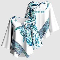 Kahui Whetu Paua shell Kowhaiwhai Taniko Personalised Kimono Sleeve Blouse Turtle Tattoo Maori Tribal Style