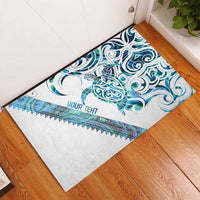 Kahui Whetu Paua shell Kowhaiwhai Taniko Personalised Rubber Doormat Turtle Tattoo Maori Tribal Style